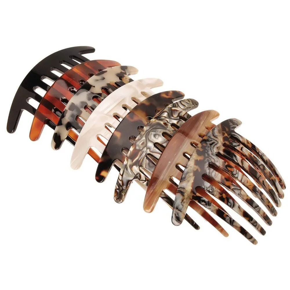 Handmade French Twist Comb Black Plastic Elegant Hair Accessory